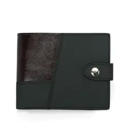 Мужской кошелек 2019 короткий кожаный новый европейский и американский креативный черный сшитый Hasp кошелек-Карточница