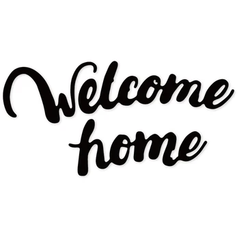 

Hemere Craft Metal Cutting Dies "welcome home" Words Frame Embossing Stencil for DIY Scrapbooking Album Card Knife Mold Template