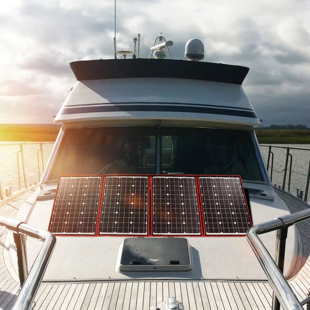 Гибкая Складная солнечная панель Dokio с высокой эффективностью для путешествий и телефонов и лодок, портативный комплект солнечных панелей 12 в 80 Вт 100 Вт 150 Вт 200 Вт 300 Вт