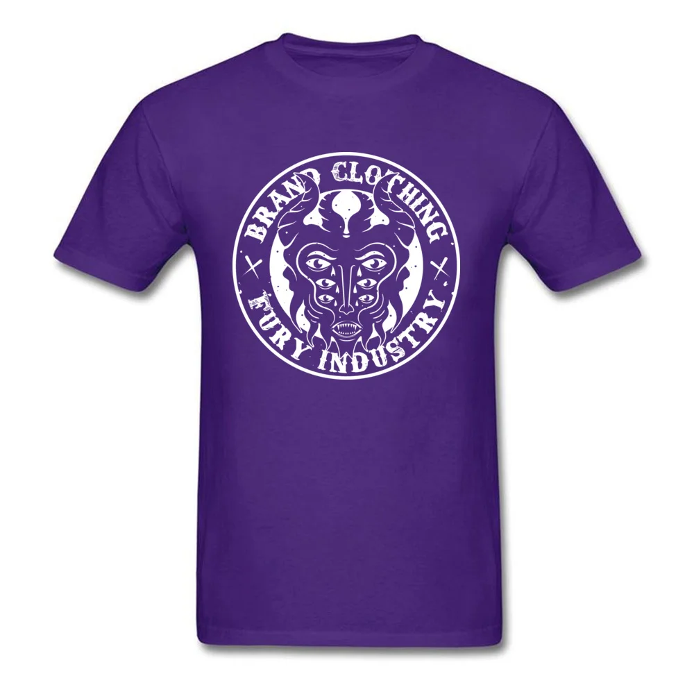 Monster fury T Shirt for Men Gift Autumn Tops Shirts Short Sleeve Hot Sale Leisure T Shirt Round Collar 100% Cotton Monster fury purple