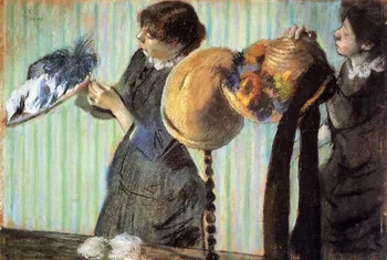 

High quality Oil painting Canvas Reproductions The Little Milliners (1882) By Edgar Degas hand painted