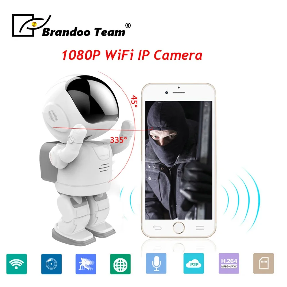 

1080P WiFi spaceman Camera,Security Video Camera for home, support Iphone and Android phone remote view.Baby monitor.