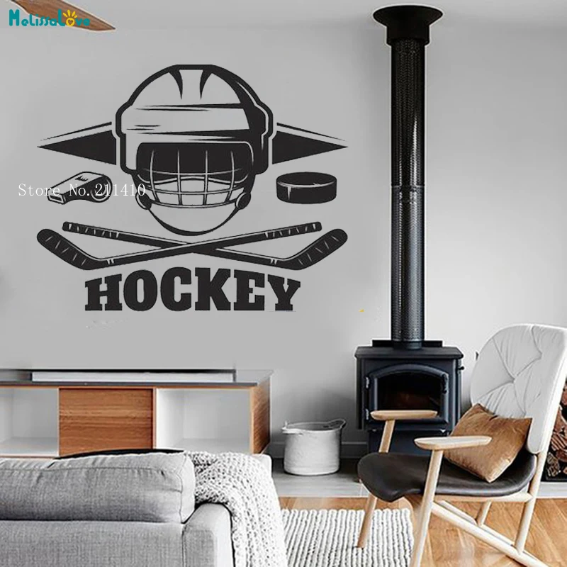 Ice Hockey Sticker Custom Color Wall Decals Sticker Home Decor Living