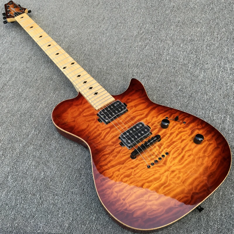 New Style Electric guitar, Body & Head with Quilted Maple