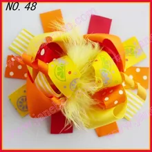 20 шт 5-" Бутик фанки Забавный бант волосы популярный заколки с бантами для волос персонажи зажимы Мультяшные зажимы для волос