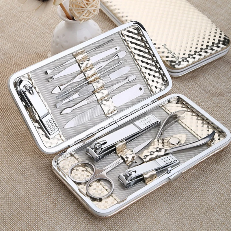 

12 Pcs/Set Nail Clippers Tool For Finger Toe Professional Stainless Women's Manicure Cutters Kit For Thick Nails Large
