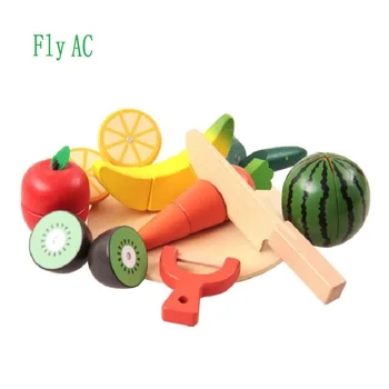 

Fly AC Kitchen Toys Fun Cutting Fruits Vegetables Food Pretend Food Playset for Children Educational Early Age Development 22pcs