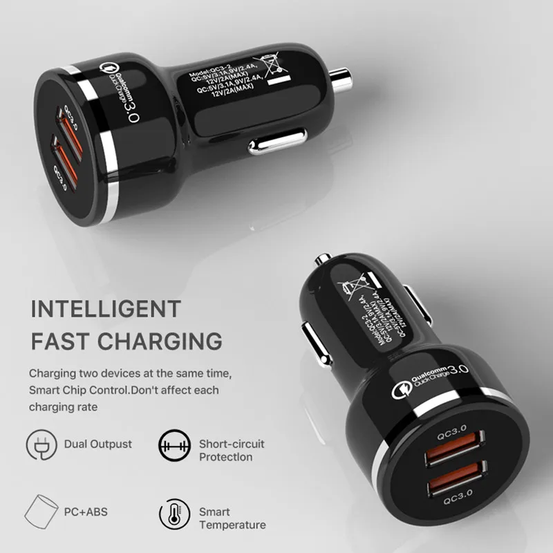 48W Dual Quick Charge 3.0 USB Car Charger (6)