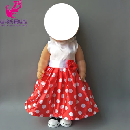 Для детей 18 дюймов куклы полосатая футболка+ джинсовая юбка подходит для 45 см девушки кукла платье наборы - Цвет: No 9