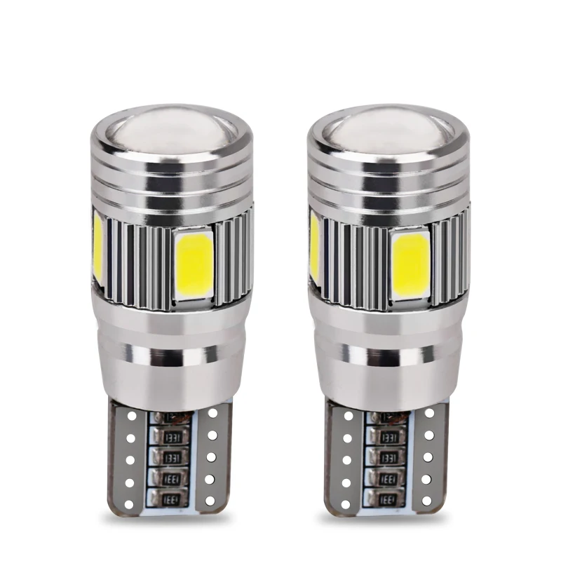 HOCOLO T10 LED Bulbs - Super Bright Canbus Error Free Wedge Lights For Car Interior & Exterior (Pack Of 5, 6000K White)