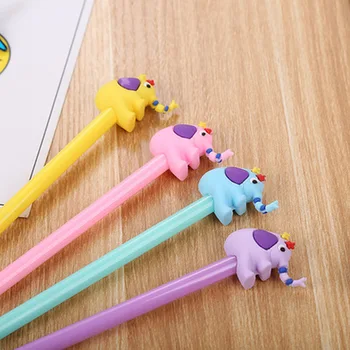 

1pcs Elephant Gel Pens 0.5mm Kawaii Pen Novelty Stationery Cute Pens Student Stationery Black Signing Pen Kawaii School Supplies