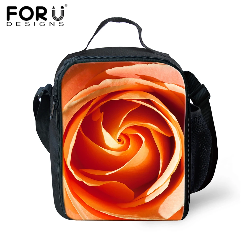 FORUDESIGNS Thermal Insulated Lunch Bag for Kids 3D Rose Sunflower Lunch Box School Work Picnic Women Handbag Thermo Food Bags FORUDESIGNS Thermal Insulated Lunch Bag for Kids 3D Rose Sunflower Lunch Box School Work Picnic Women Handbag Thermo Food Bags