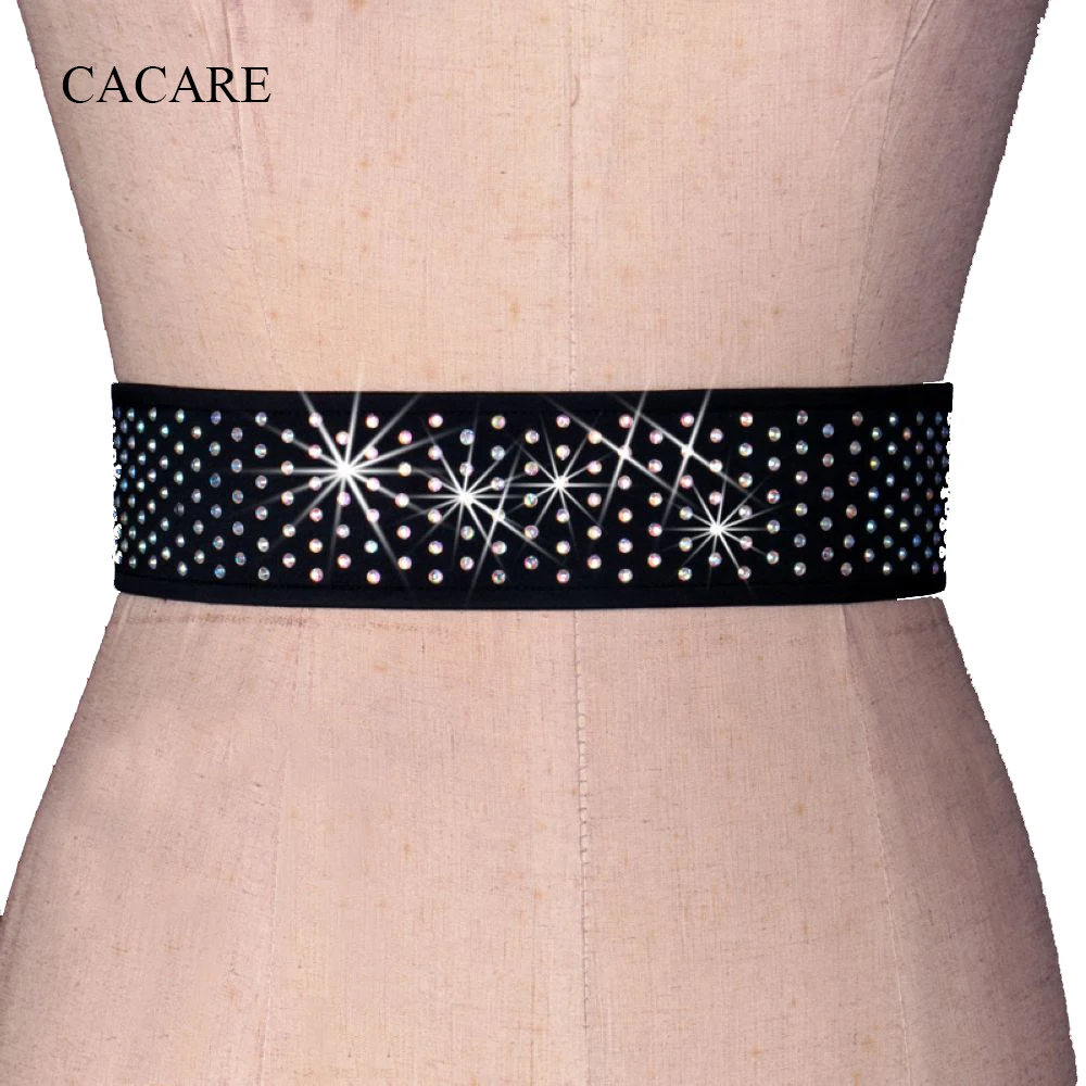 Cummerbund Women Luxury Rhinestones Waist Belt for Latin Ballroom Waltz