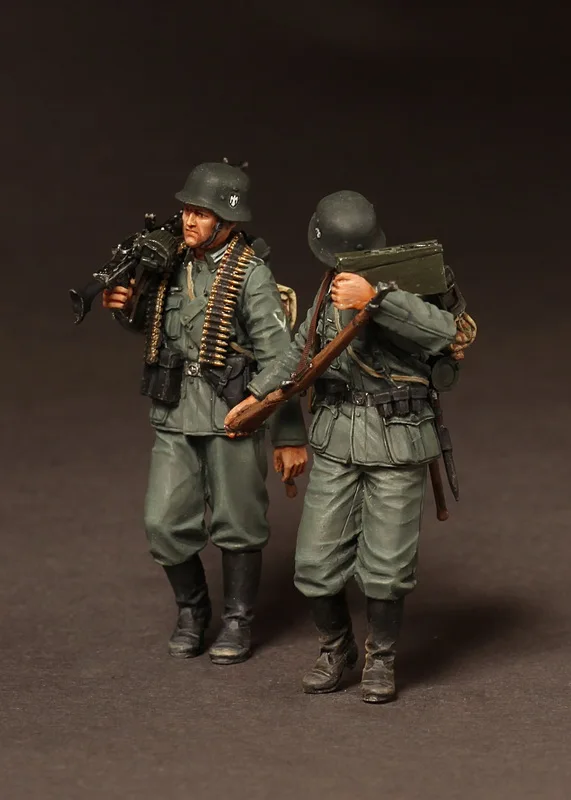 1/35 полимерные фигурки наборы моделей WW2 немецкая команда пулеметов Разобранная