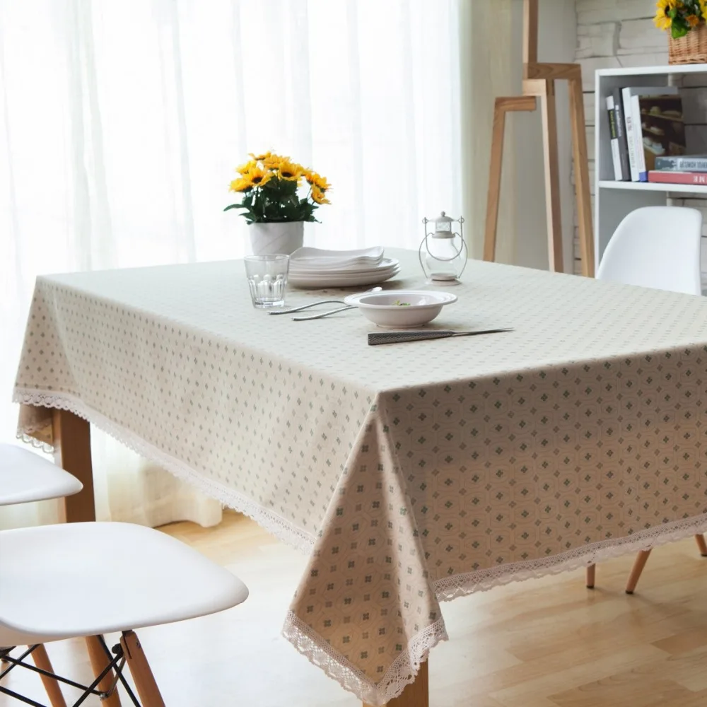 Hot Europe Lace Edge Tablecloths Printed Table Cover Nappe El mantel