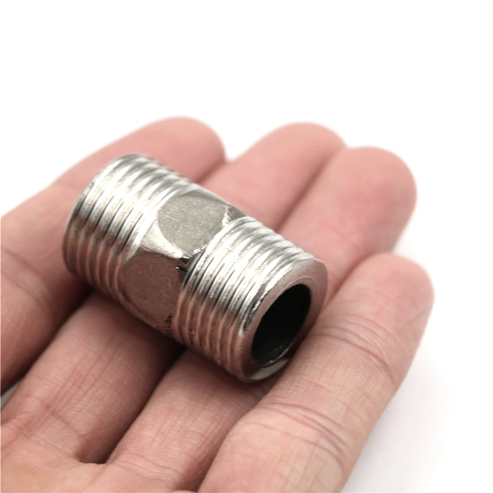 1 шт. шестигранная труба 1/2 дюйма из нержавеющей стали|threaded pipe fittings|hex nipplemale hex nipple |
