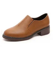 Shoes Woman Shoes Women Art Institute Leather Shoes slip-on Round Head Wind Restoring Ancient Ways Edition Students .DFGD-B160