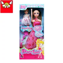 2015 New Fashion Skirt Dress Shoes Suit casa da for barbie casa da Doll Bjd Doll Family of Three Sisters And Dit Girl Toy Gift