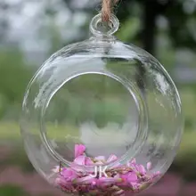 100 шт. боросиликатного Стекло Висячие Ваза& настольная Вазы дома деко прозрачный Диаметр 6 см