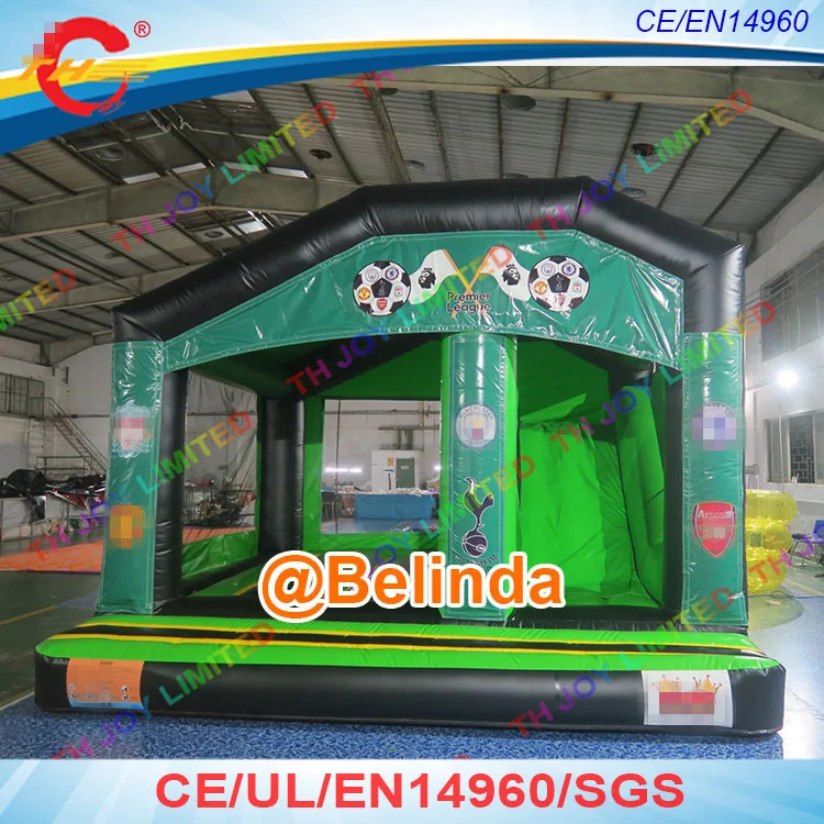 Free shipping, 5x4m inflatable soccer football bounce house, football