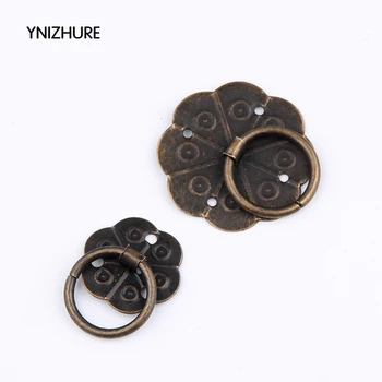 

50pcs 20/30mm Furniture Handles Puxador Knob Door Hardware Small Handle Tin Packing Boxes Decorated Antique Plum Suitcase