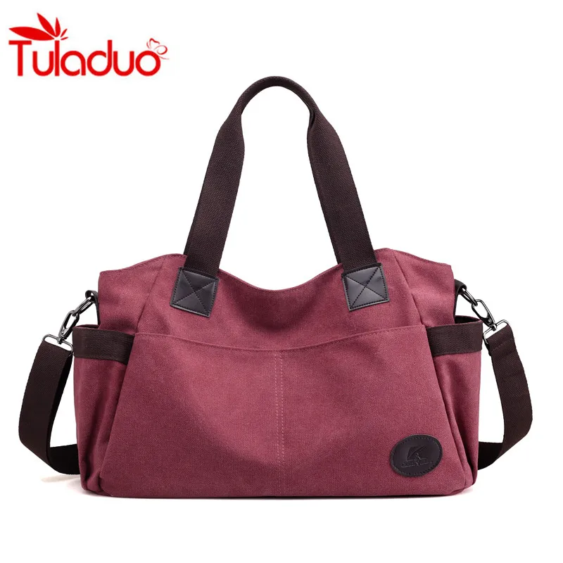 

2018 new canvas women shoulder bags unisex travel bags portable women handbags travel bags large package women messenger bag sac