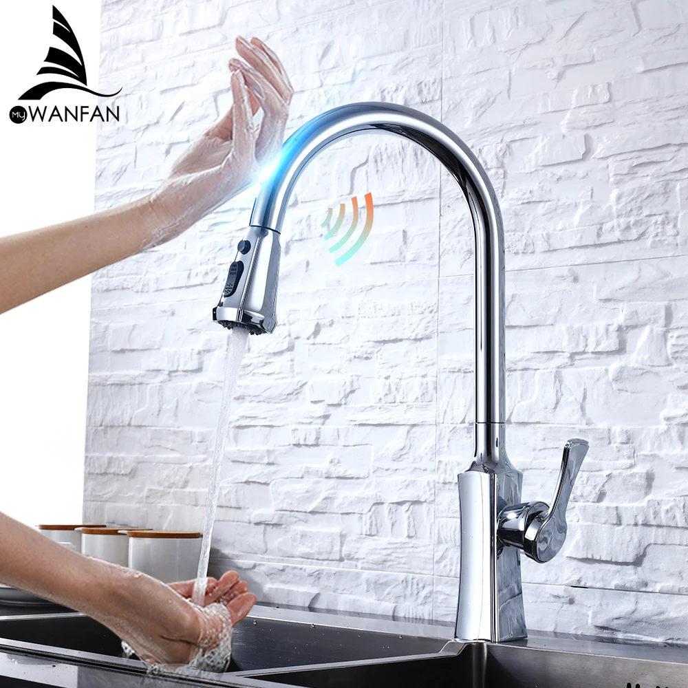  Touch On Kitchen Faucets with Pull Out Sprayer Single Handle Kitchen Sink Faucet with Pull Out Spra - 33030922173