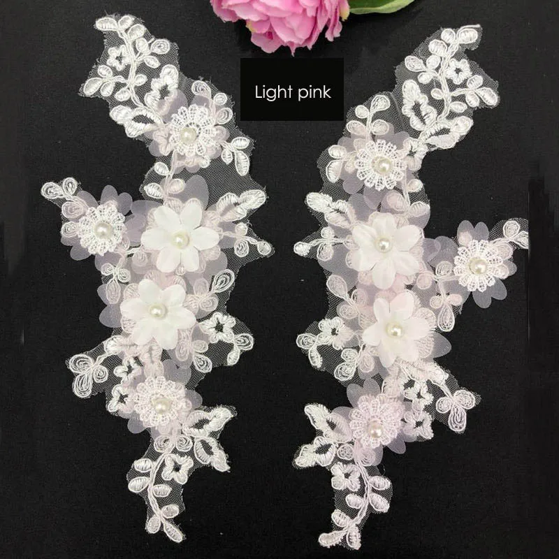 lace appliques light pink