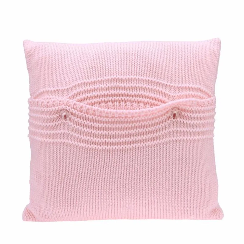 Adorável dos Desenhos Capa de Almofada do Bebê de Malha Travesseiro do Bebê Animados Coelho Crianças Cadeira Assento Sofá Cama Decorativa Fronha Fotografia Adereços 3d 15 Travesseiro