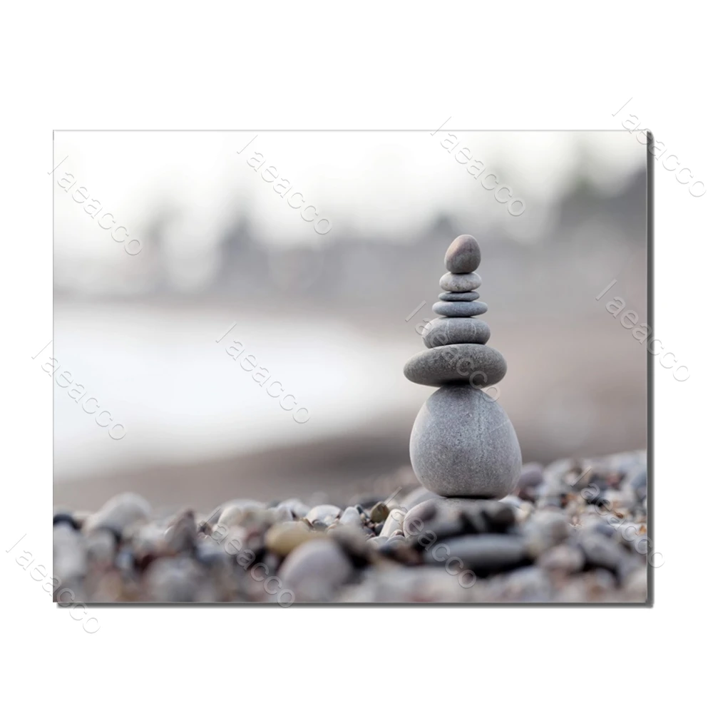 

Laeacco Stone Posters and Prints Nordic Style Painting in Canvas Wall Art Living Room Decoration Home Decor Accessories No Frame