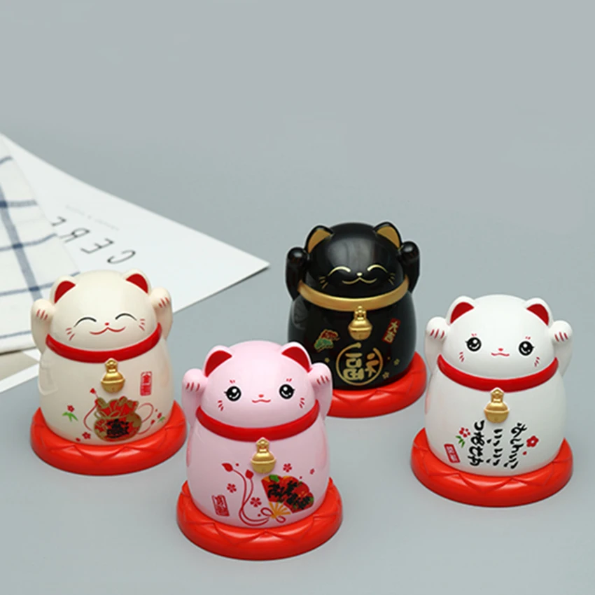 Коробка для зубочисток Lucky Cat мультяшное оформление искусственный АБС пластик