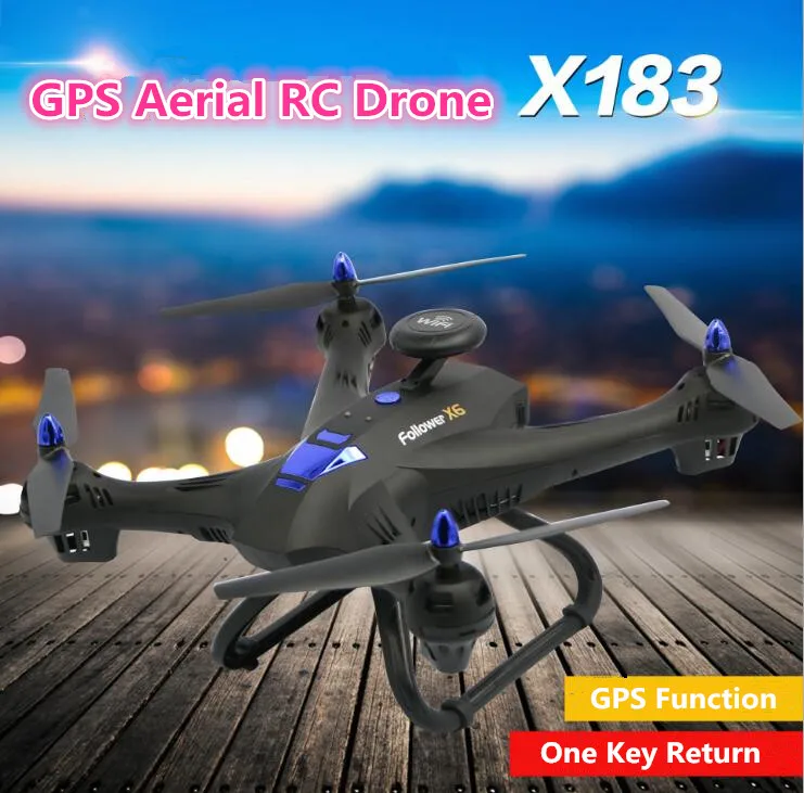 Aerial RC font b drone b font X183 2 4G attitude hold dual GPS follow me