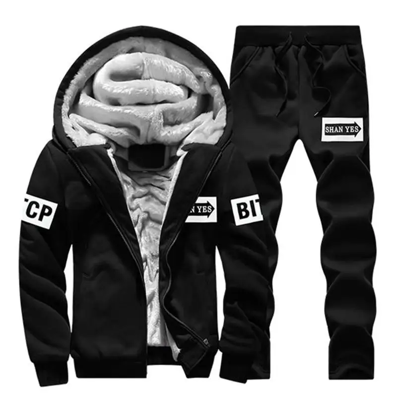 Goede Hoodie Sweatshirt Mannen Vrouwen 2019 Jas Fleece Hoodies Sweatshirts + Joggingbroek Pak Herfst Winter Warm Logo Gedrukt Hoodie