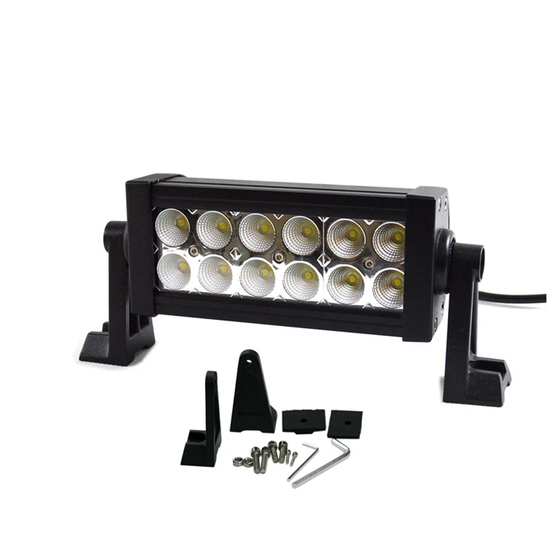 Free shipping 36W 7 inch LED Work Light Bar 12 X 3w led chip Flood Spot