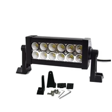 Free shipping 36W 7 inch LED Work Light Bar 12 X 3w led chip Flood Spot