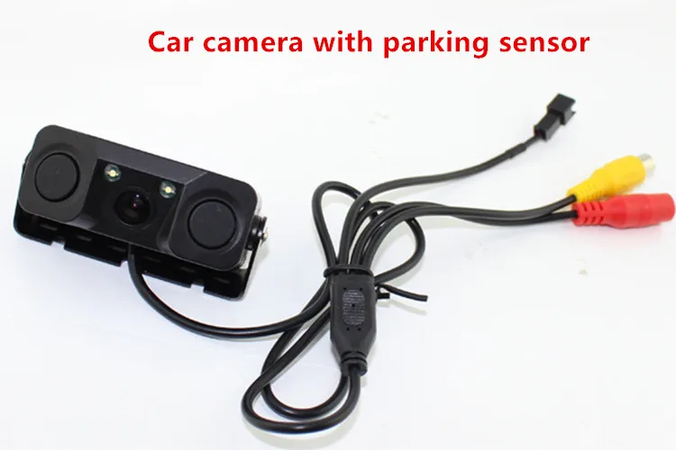 

Car Parking Assistance CMOS Rear Reverse Backup Camera with Video Parking Sensor to Show Distance and Night Vision Leds