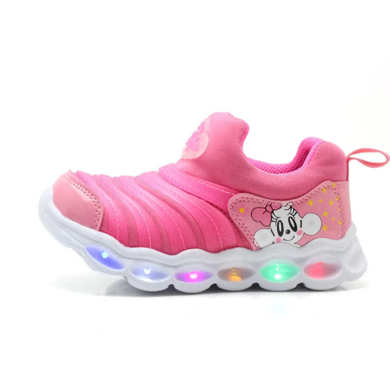 ROKIDS Kids Captain America Colorful Glowing Shoes LED Flash Sneakers ROKIDS Kids Captain America Colorful Glowing Shoes LED Flash Sneakers