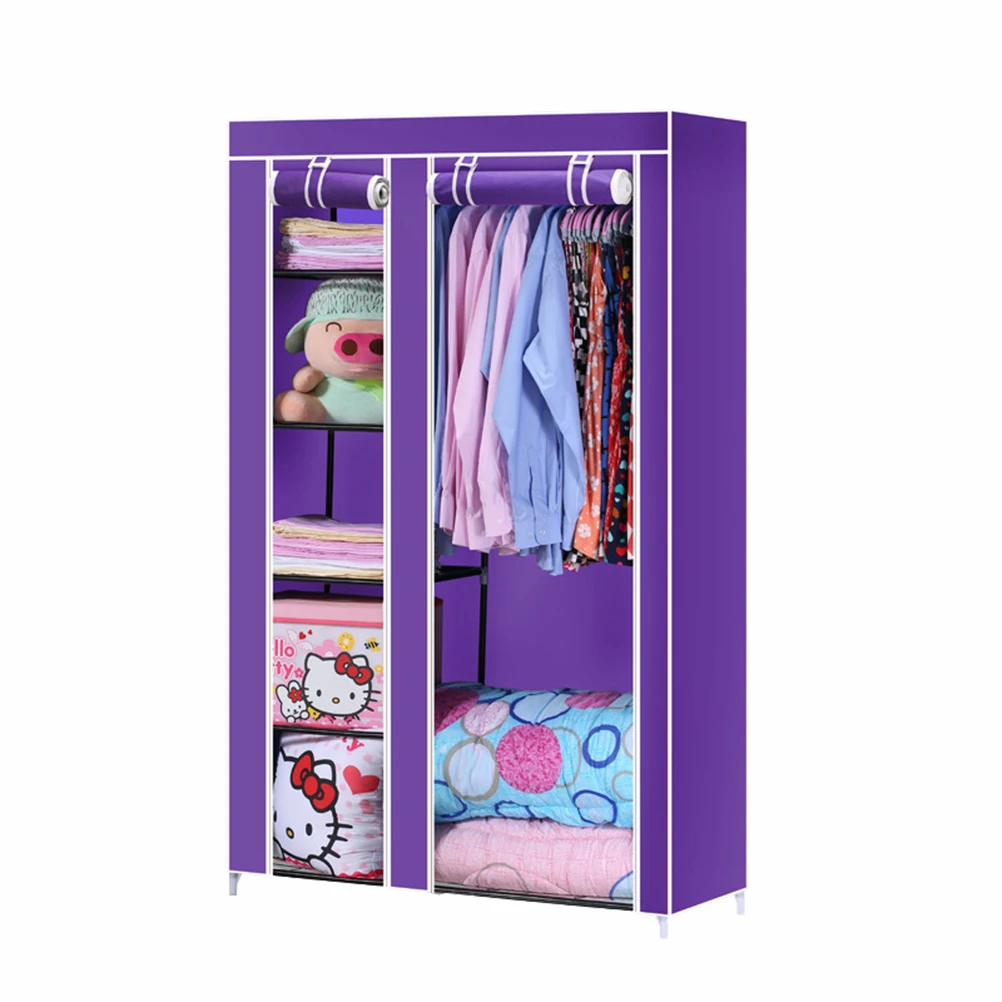 Closet Organizer Storage Rack Portable Clothes Hanger Home Garment Shelf Rod 105*45*175CM