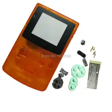 Кристально-оранжевый пластиковый корпус оболочка корпуса Замена повреждения Крышка для GameboyColor 【dogbc ретро-консоль с отвертками