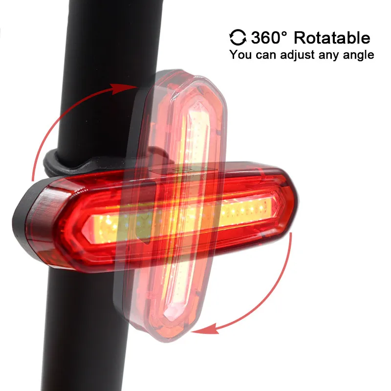 Best Bike Tail Light USB Rechargeable for MTB Road Bicycle Rear Back Light Waterproof Night Cycling safety warning LED Lamp TL2251 3