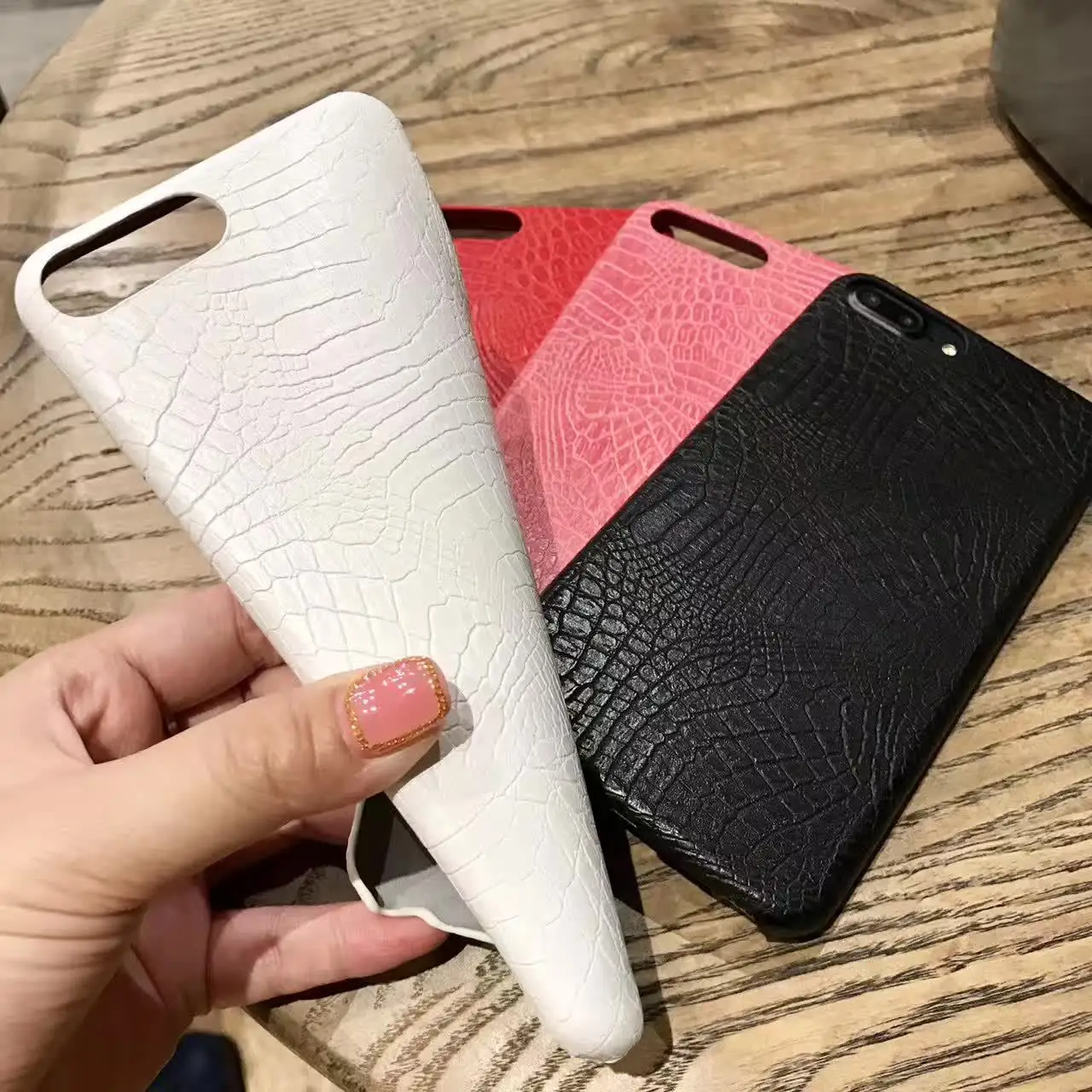Роскошные Чехлы из искусственной кожи с крокодиловым змеиным принтом для iphone X XS 7