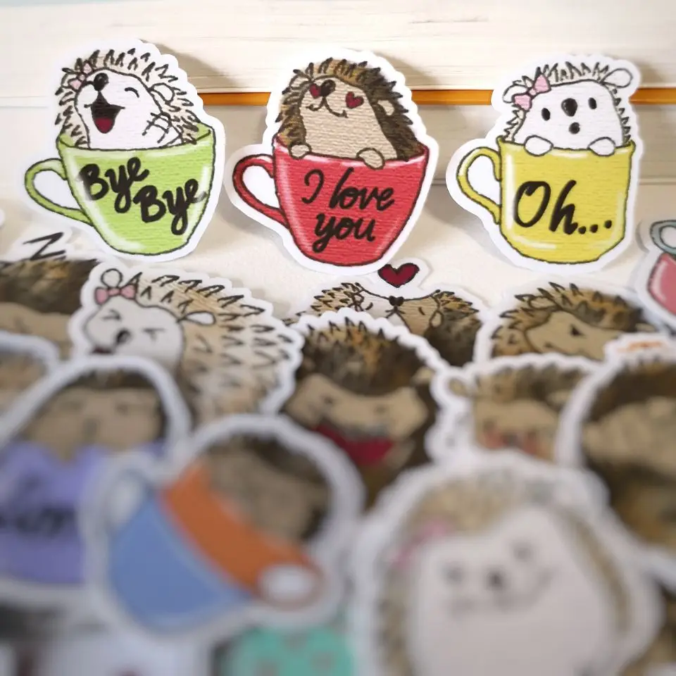 

20/40pcs Children's Comics Funny Cute Hedgehog Cartoon Sticker Notebook Skateboard Bike DIY Waterproof Sticker
