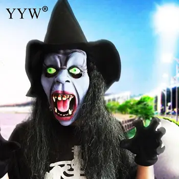 

Halloween Zombie Mask Props Grudge Ghost Hedging Zombie Witch Mask Realistic Masque Halloween Mask Long Hair Ghost Scary Mask