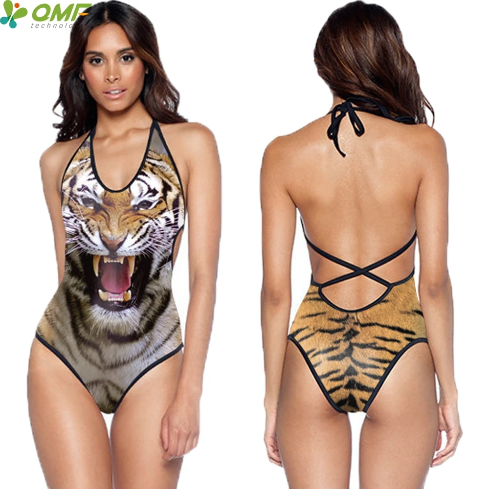 tiger face monokini