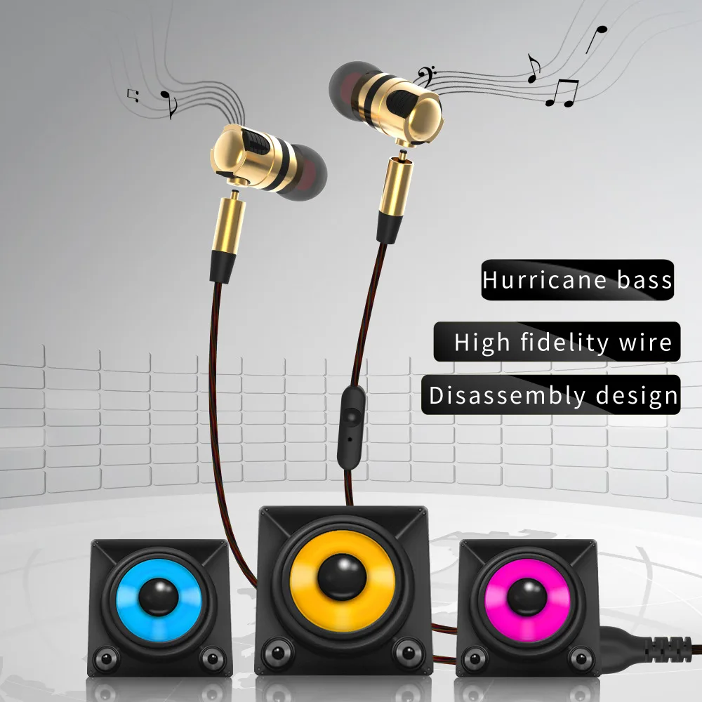 PLEXTONE X46M High Quality Earphone Wired Music Headset Detachable HiFi