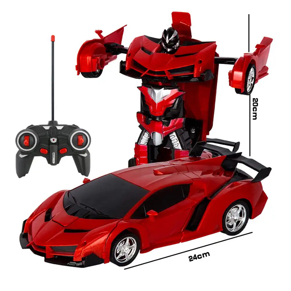 2 in 1 rc car sports car transformation robots models remote