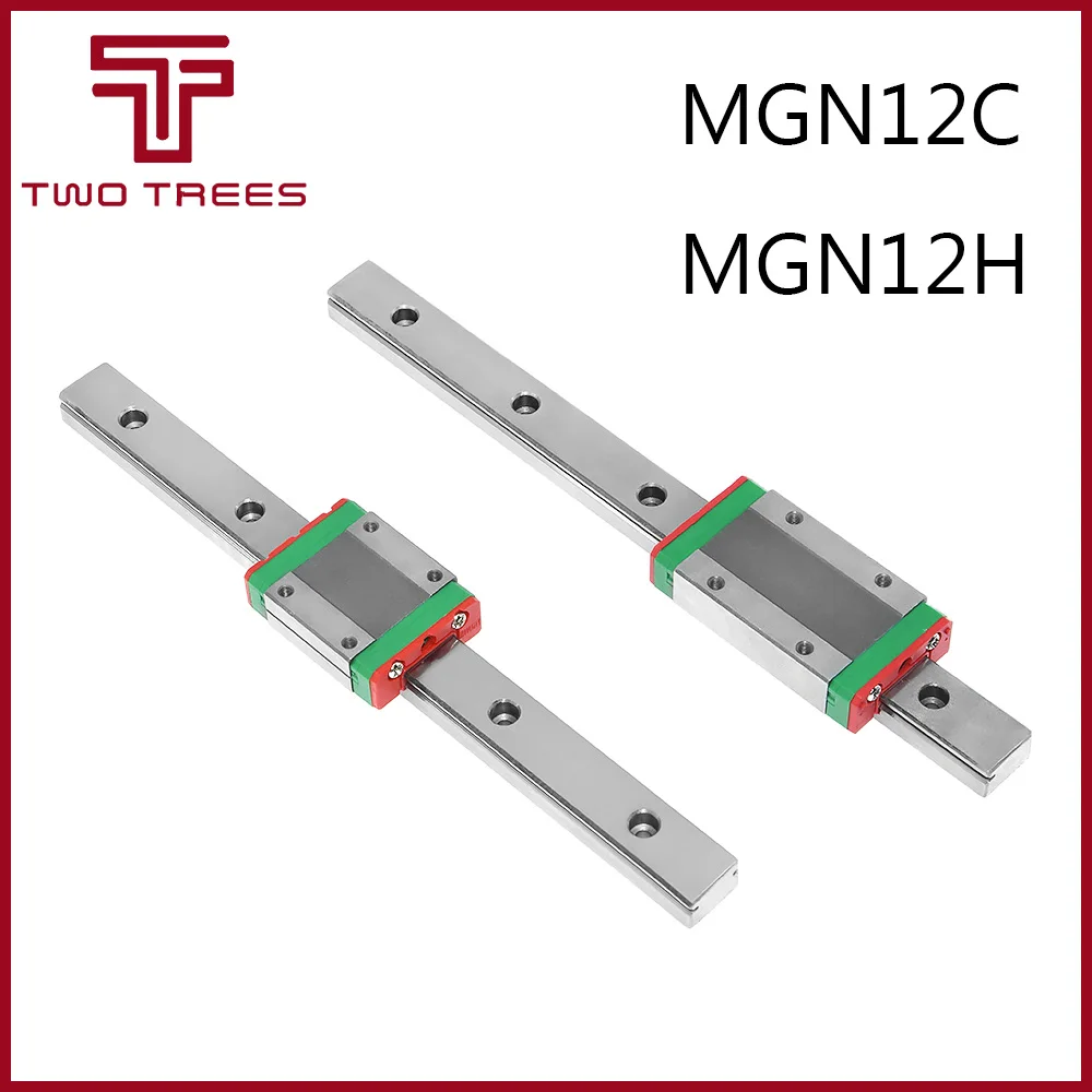 Cnc части MGN12C/MGN12H 100 150 200 250 300 350 400 450 500 550 мм миниатюрные линейные рельсы горка слайдер MGN12 линейные направляющие+ MGN12H