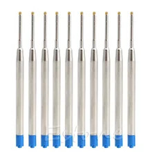 10 шт. Универсальный Стандартный Стиль синие чернила 1 мм со средним наконечником шариковая Сменные стержни для ручек W15