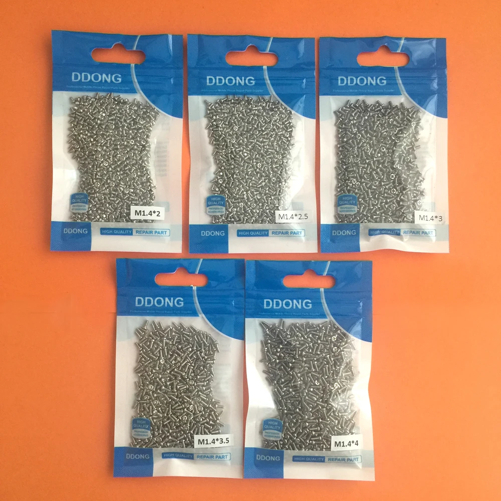 

500PCS For Samsung S2 S3 S4 S5 note 4 note3 note2 N7100 Full Set Screw Screws 2mm 2.5mm 3.5mm 3mm 4mm for Android Phone