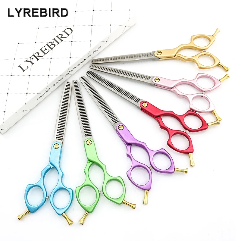 Professional Dog Grooming Scissors 6.5 Inch Hair scissors Thinning Super Japan 440C Lyrebird NEW | Красота и здоровье